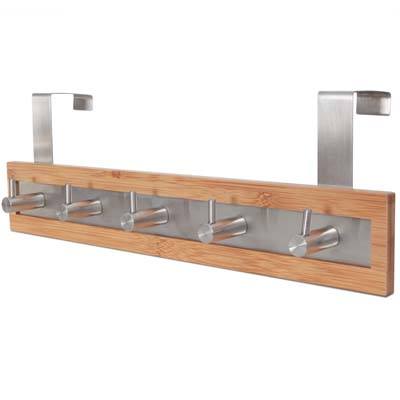 4. ToiletTree Products Bamboo Wood & Stainless Steel Towel Rack