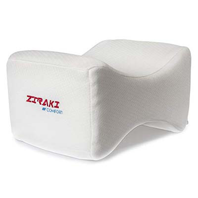 4. ZIRAKI Memory Foam Orthopedic Knee Pillow