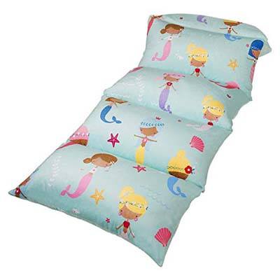 5. Butterfly Craze Kid's Floor Pillow Bed Cover