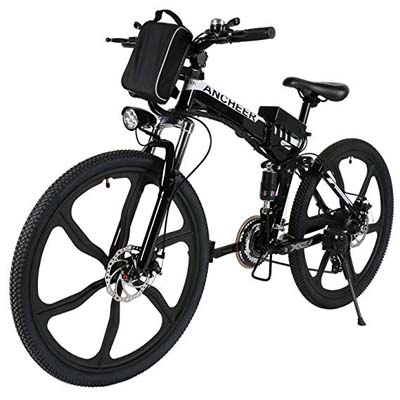 8. ANCHEER Folding Electric Mountain Bike