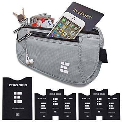 5. Zero Grid Money Belt w/RFID Blocking