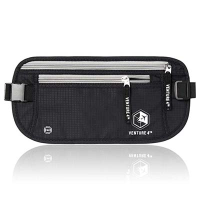 4. VENTURE 4TH Travel Money Belt - RFID Blocking