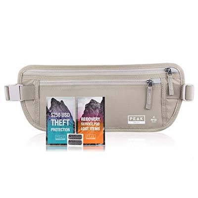 2. Peak Gear Travel Money Belt with RFID Block