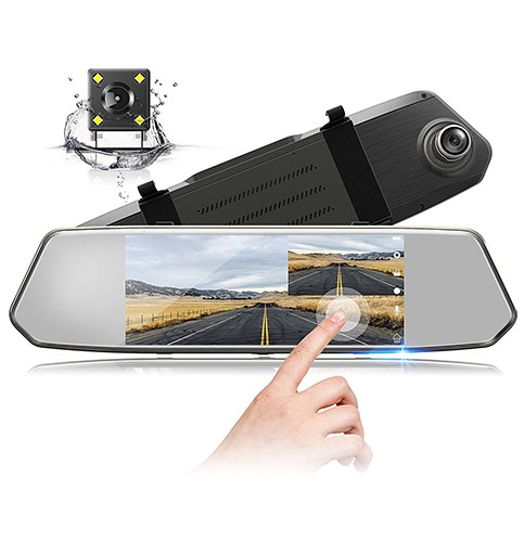 1. TOGUARD 7” 1080P Mirror Dash Cam