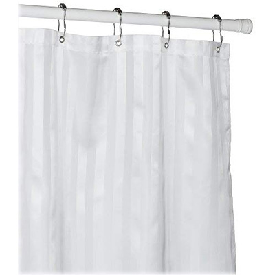 9. Croscill Fabric Shower Curtain Liner - White