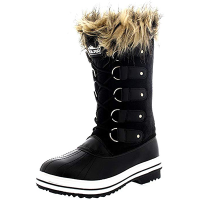 12. POLAR Womens Lace Up Winter Snow Rain Shoe Boots